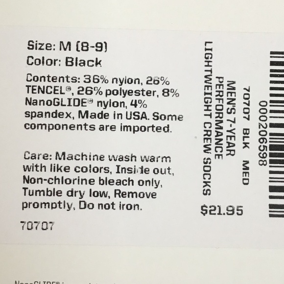 Duluth Men's 7-Year Lightweight Performance Crew Socks Gray Brown Black Medium - Picture 6 of 8